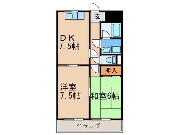 フォーレスト本城の物件間取画像